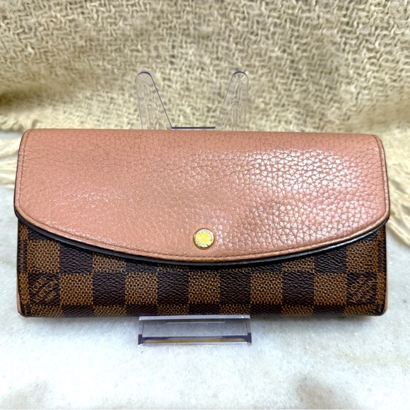 Louis Vuitton Damier Ebene Canvas and Leather Normandy Continental Wallet - Picture 1 of 9